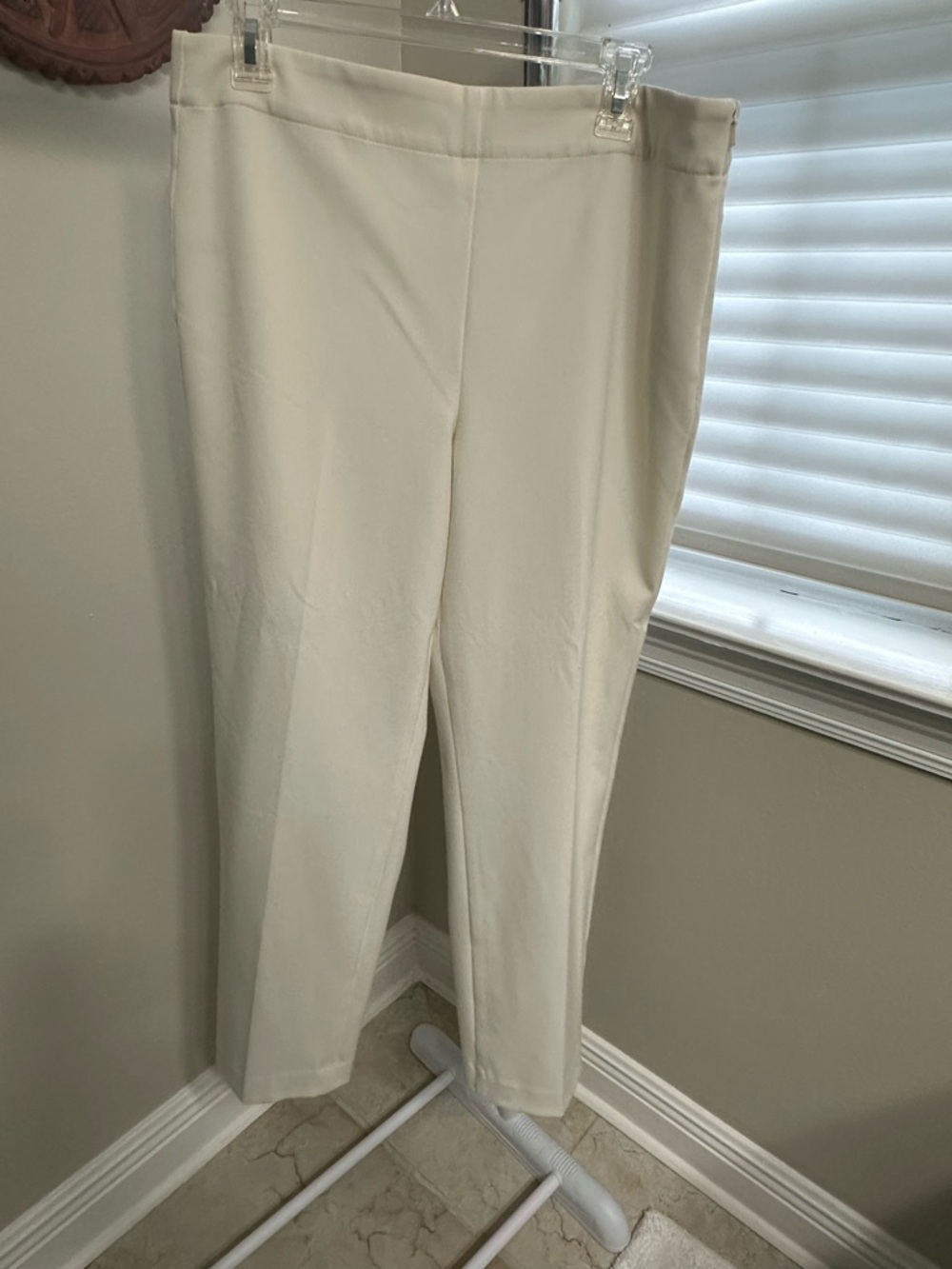 Talbots Cream Straight-Leg Pants, Heritage, Size 12